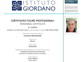 Installatore / Posatore di serramenti - Senior Installatore / Posatore di serramenti - Senior