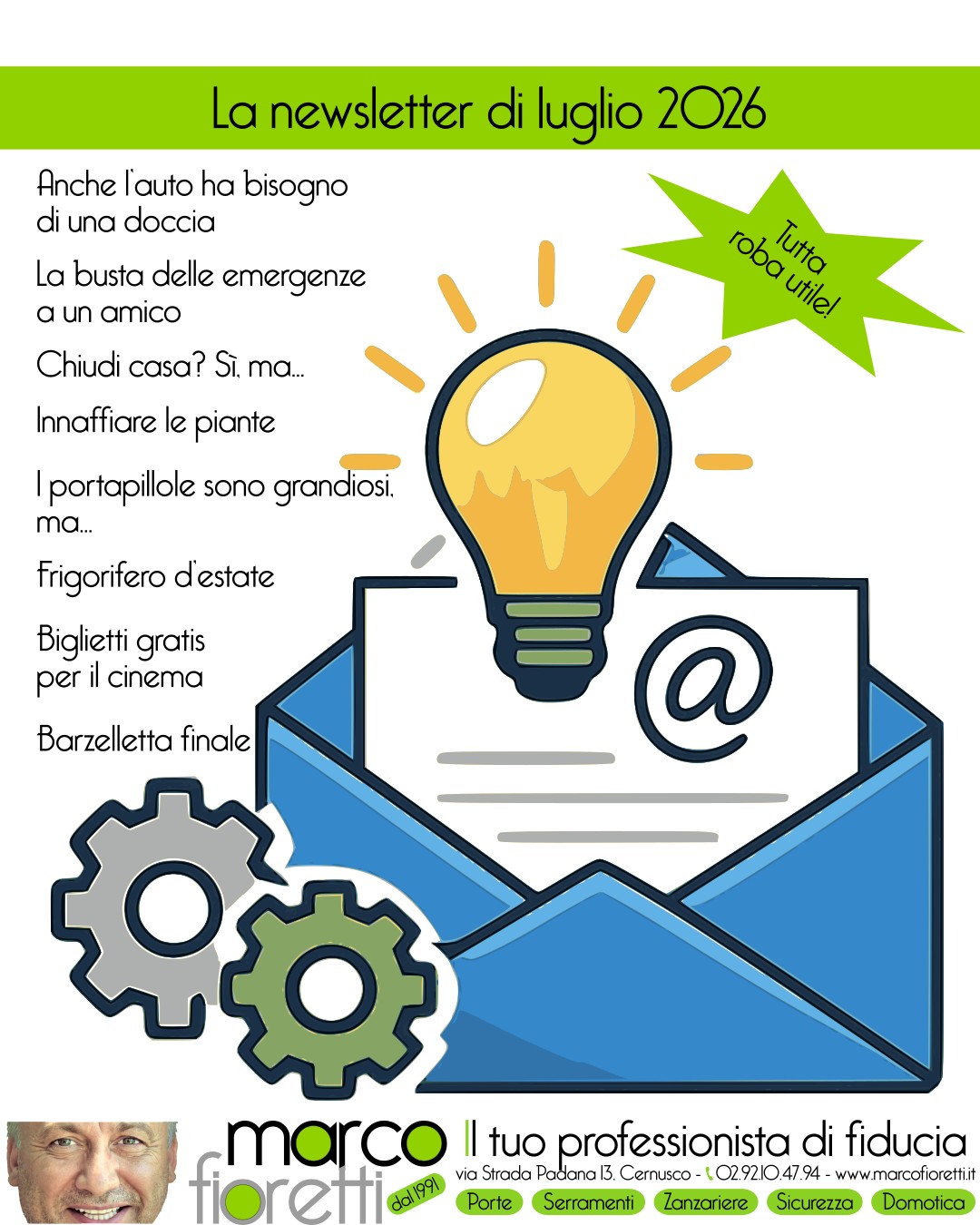 Newsletter di luglio 2026 Newsletter di luglio 2026